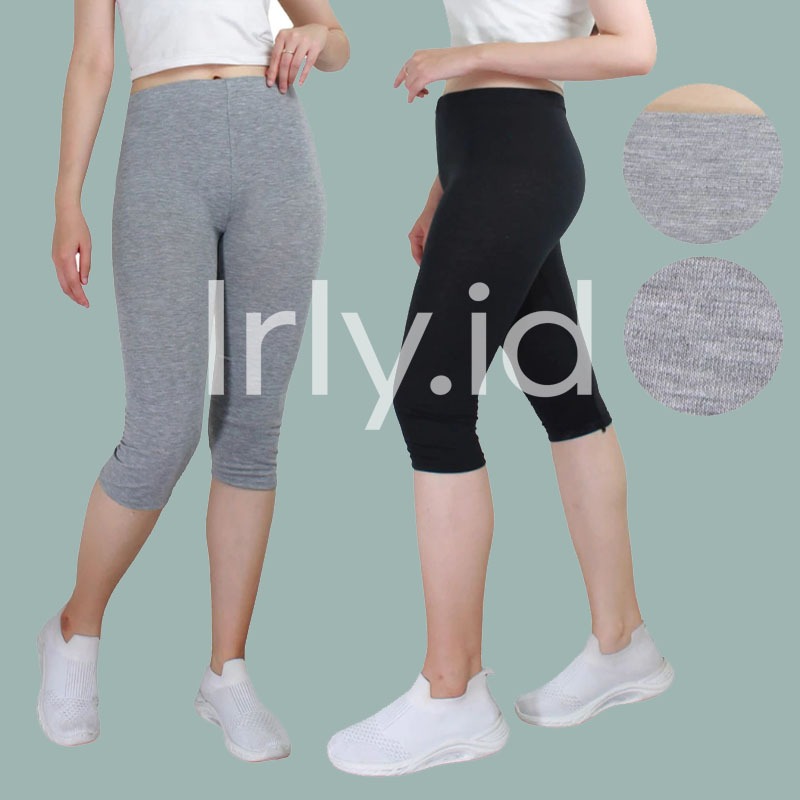 Legging Pendek Kaos Rayon  Wanita/ Legging 3/4 Kaos Rayon Wanita / Celana Legging Pendek Kaos Wanita