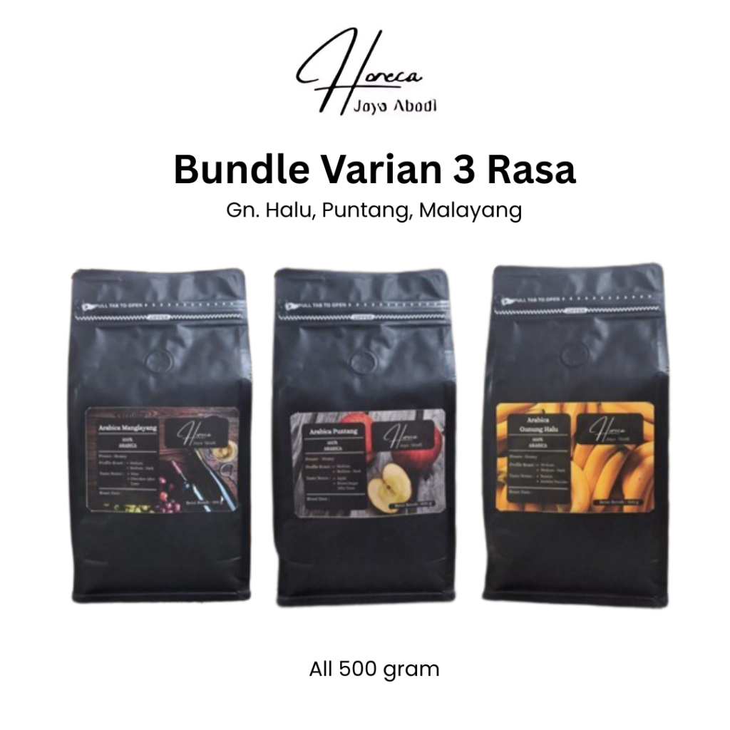 

Horeka Jaya Abadi Bundle of 3 - Kopi Gn. Halu, Puntang, Manglayang - 500gr