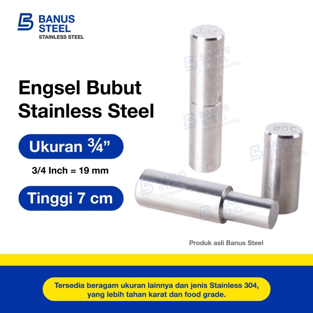 Engsel stainless 304 3/4" inch engsel bubut stainless 19 mm engsel pintu engsel jendela