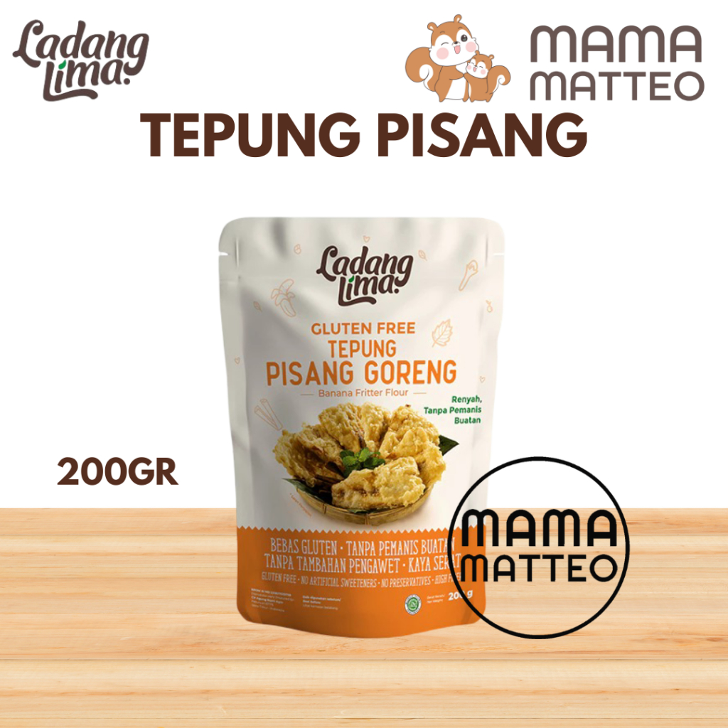 

Ladang Lima Tepung Pisang Gluten Free 200g / Pisang Goreng Crunchy / BANDUNG