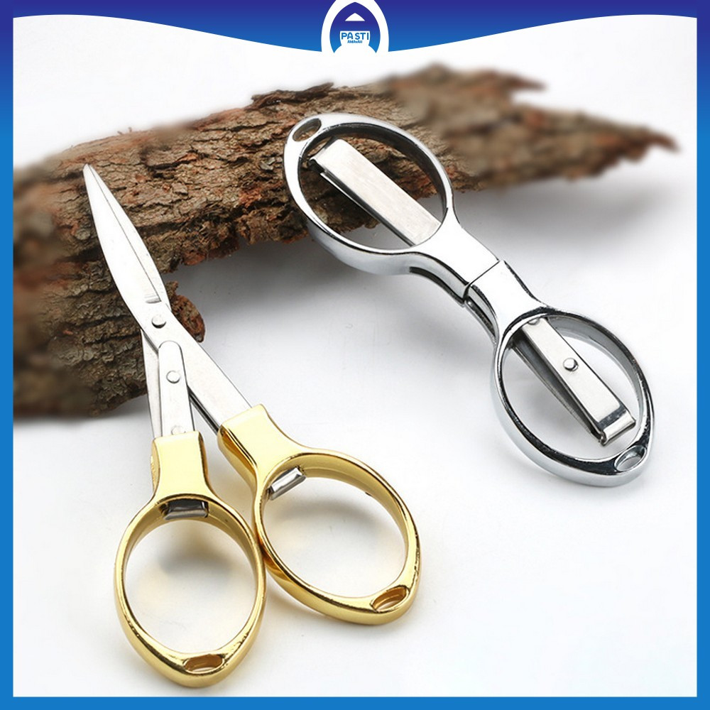 

EC Gunting Lipat Mini Model Kacamata Stainless Steel / Gunting Travel Scissors Anti Karat Serbaguna Pasti Amanah C1199
