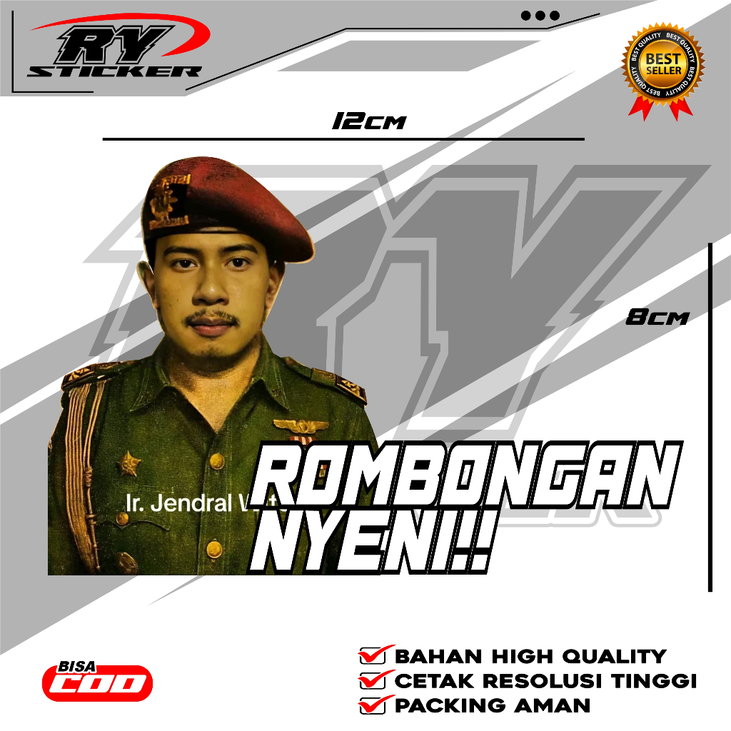 

STIKER JENDRAL WITO SAMPITAK MURAH BAHAN PREMIUM