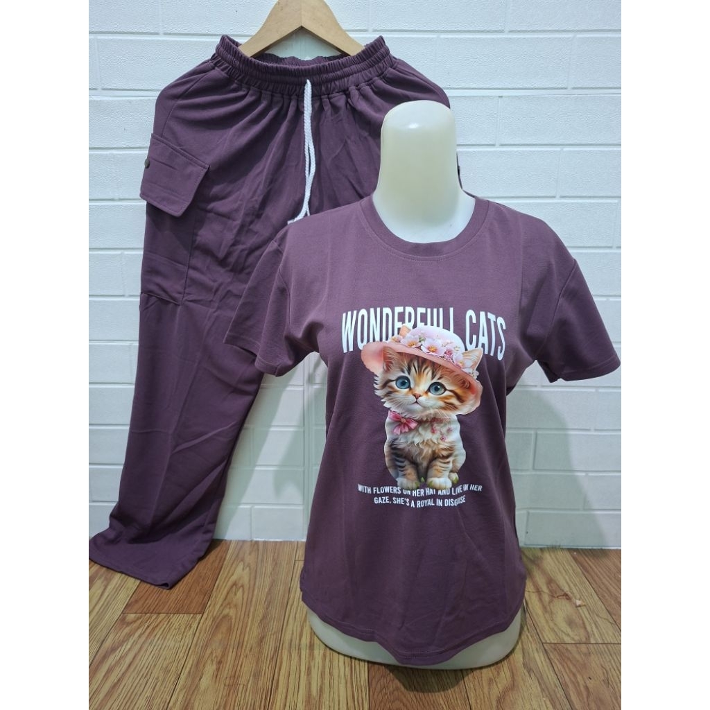 Setelan Wanita Bahan Voxy CP Celana Cargo /Setelan  Voxy Premium CP Standar