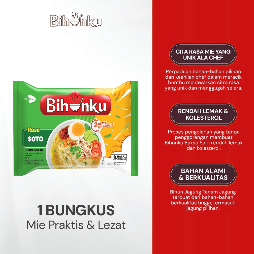 

Bundling - Bihunku Instan - Soto - 55gr - 12pcs