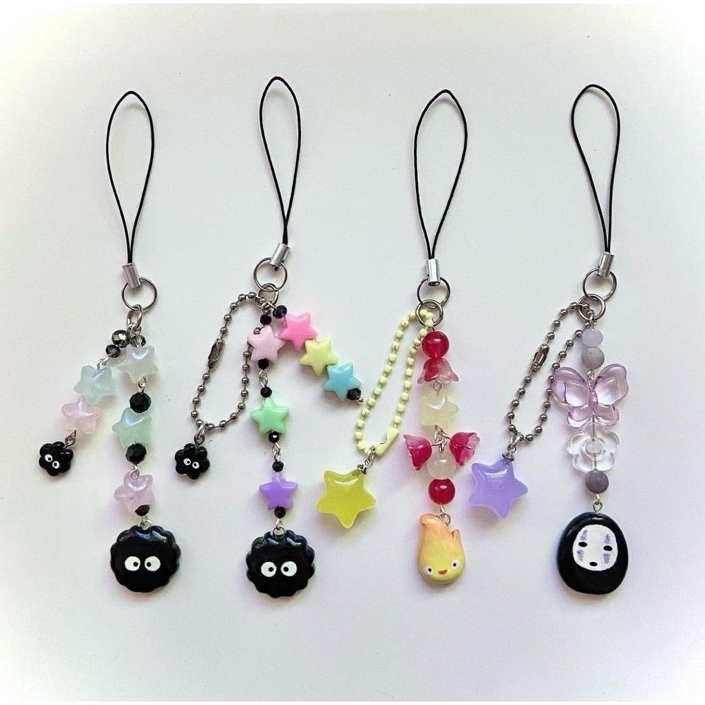 Ghibli Keychain / Gantungan Kunci Ghibli / No Face / Calcifer / Soots