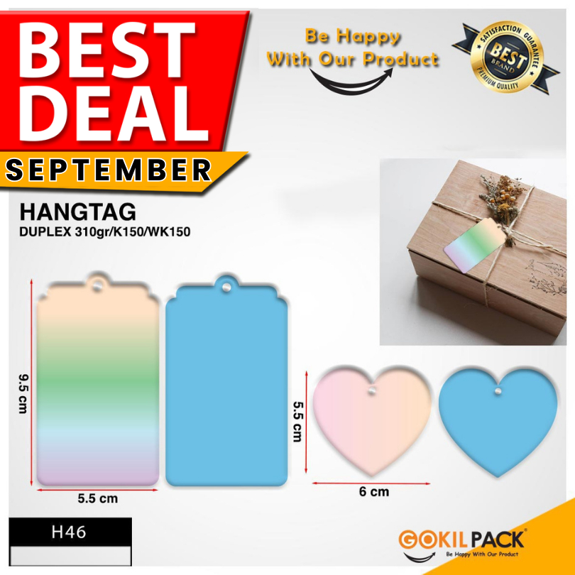 

Hangtag|Polos|Murah|Label|Premium|Aksesoris Packaging|H46