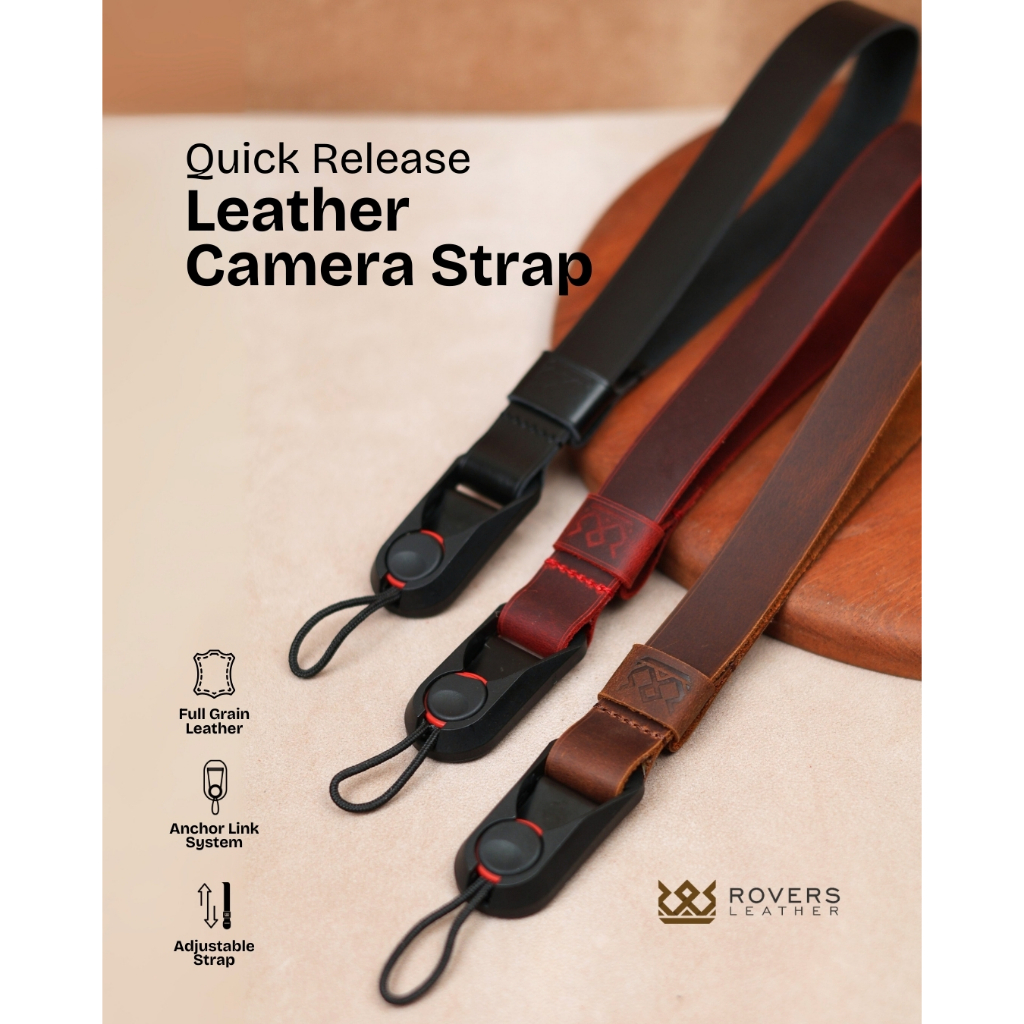 Rovers Leather | Quick Release Leather Camera Strap - Strap Kamera Kulit Asli