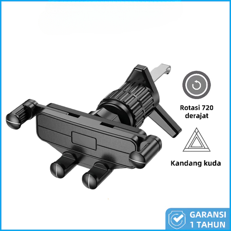 Alat Penyangga HP Mobil Gukoo 720 Derajat 4 Kaki Cengkram Otomatis