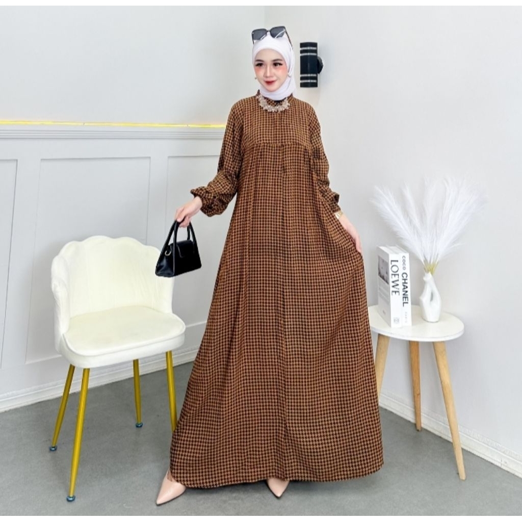 Jiyanby Aura Maxi Dress Daily Gamis Bahan Rayon