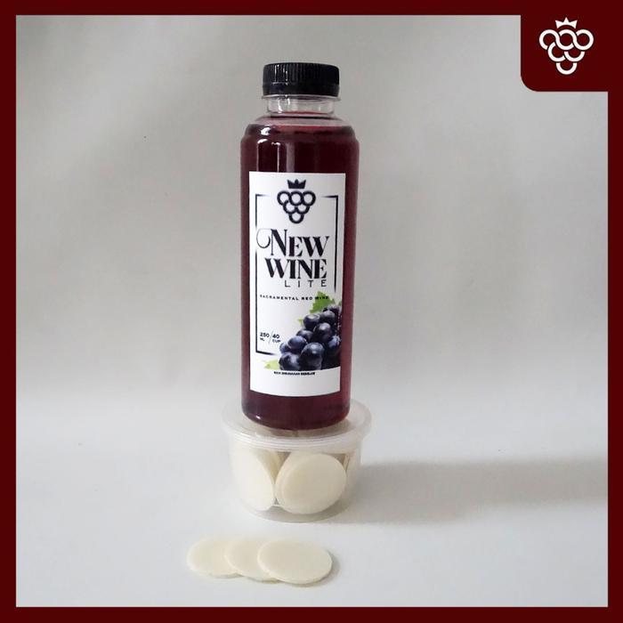 

Anggur Perjamuan Kudus Lite Botol + Hosti - Isi 250 ml