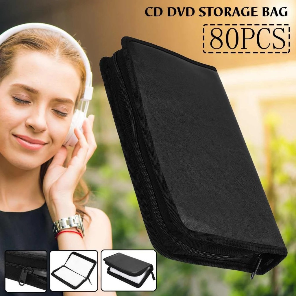 80 Disc Tempat Penyimpanan Tas Kaset DVD CD / Penyimpanan Tas Kaset Disc Storage Bag Carry DVD Holde