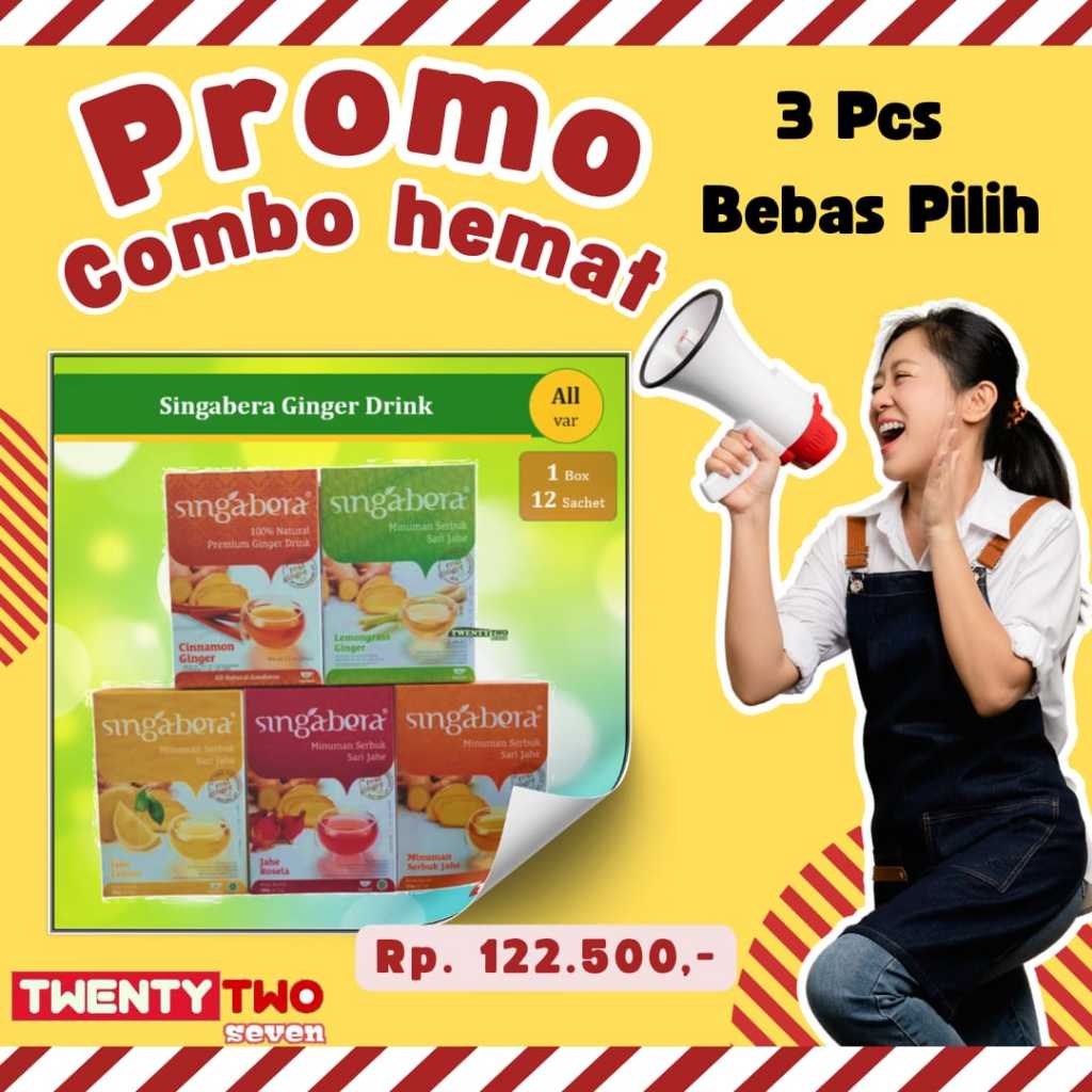 

Singabera Premium Ginger Drink - Sachet - Minuman Jahe Combo Hemat 3 Pcs ( Bebas Pilih Rasa )