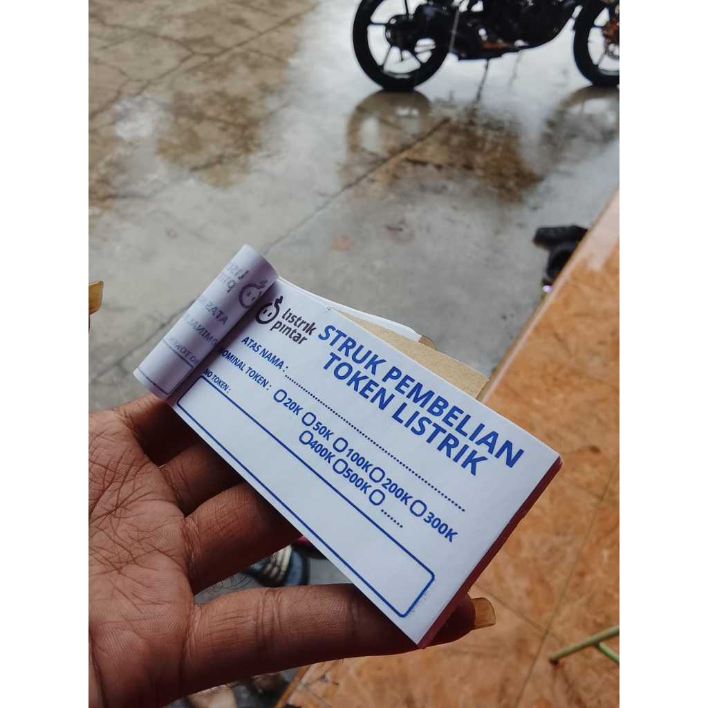 

NOTA PEMBELIAN TOKEN LISTRIK BUKU TOKEN LISTRIK MURAH UKURAN 10X5 CM BISA PAKAI NAMA TOKO KAMU