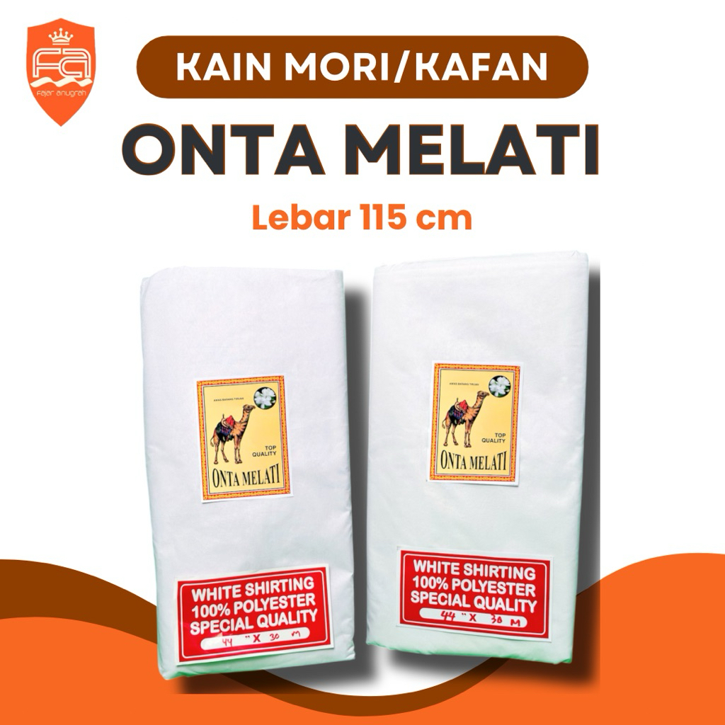 (30mtr,45mtr) Kain Mori / Kafan / Kaci Onta Melati Lebar 115 (Kain Kafan, Kain Kantong, Kain Koreo, 