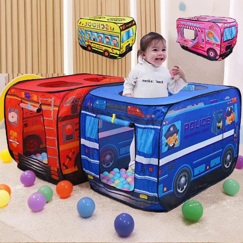 Mainan Tenda Mobil Tenda Lipat Tenda Anak Mobil Polisi Fire Truck  Tenda Anak Indoor Outdoor
