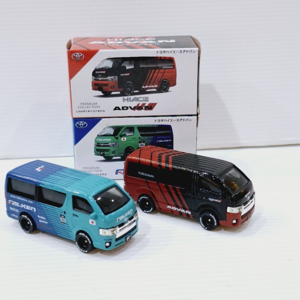 Tiny Diecast Toyota Hiace Advan Falken set
