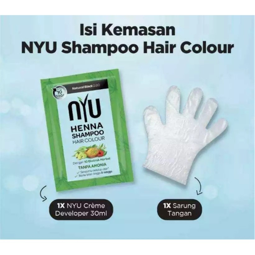 NYU CREME HAIR COLOR SHAMPOO NATURAL BLACK