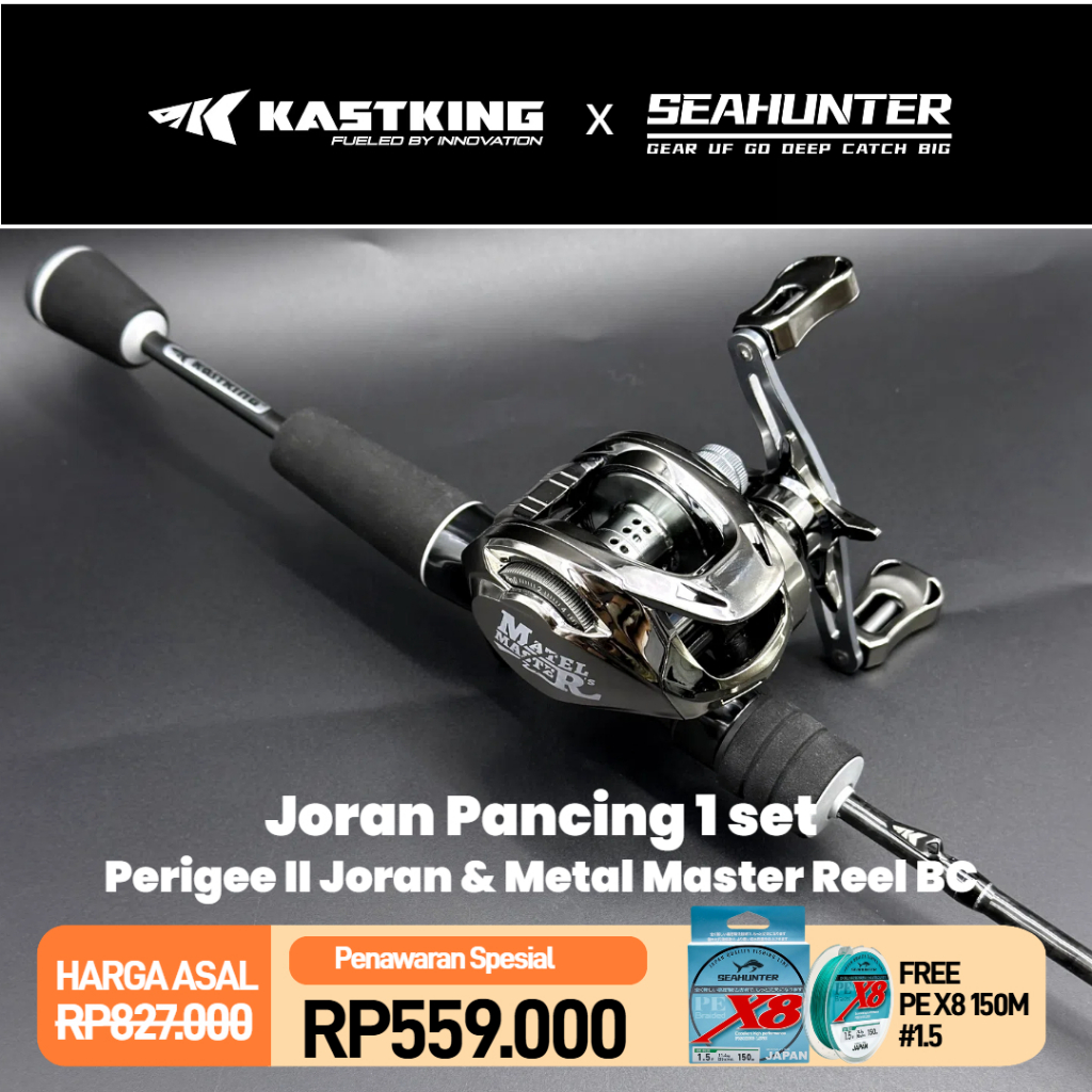 [OFFICIAL]SEAHUNTER x KASTKING BC Joran Pancing 1 SET= Perigee II Joran UL Baitcasting Rod + Metal M
