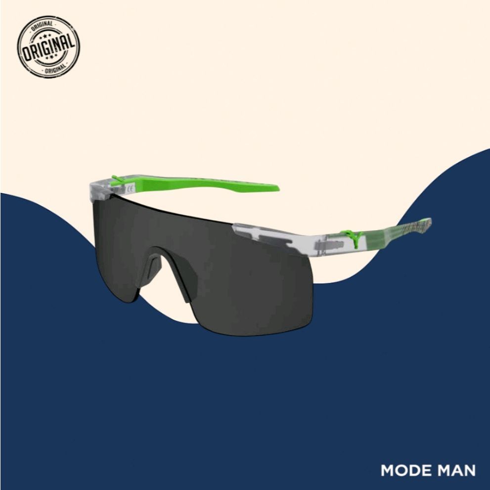 Puma sunglasses men's PU0312S – Kacamata Hitam Pria, Frame Abu-Abu Stylish, Aksesoris Outdoor & Kasu