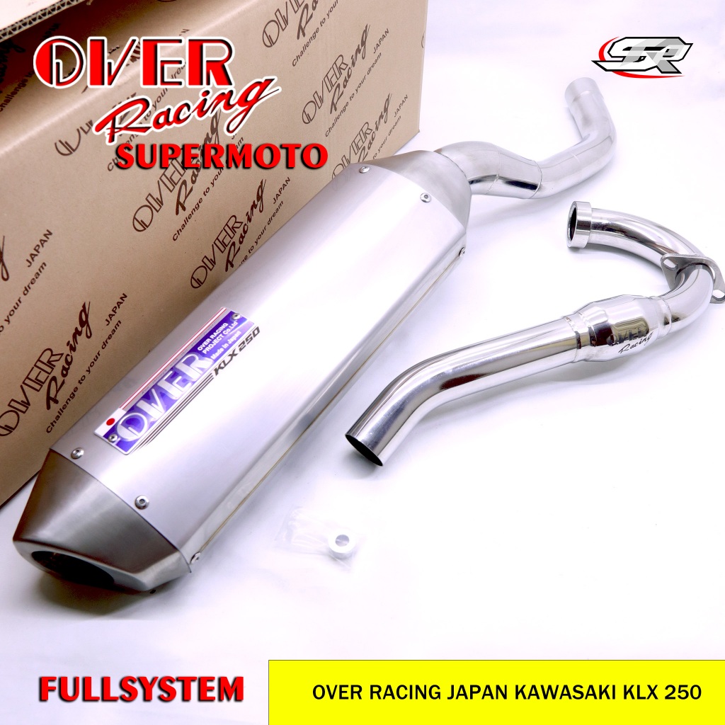 KNALPOT OVER RACING JAPAN KAWASAKI KLX 250 SUPERMOTO FULLSYSTEM