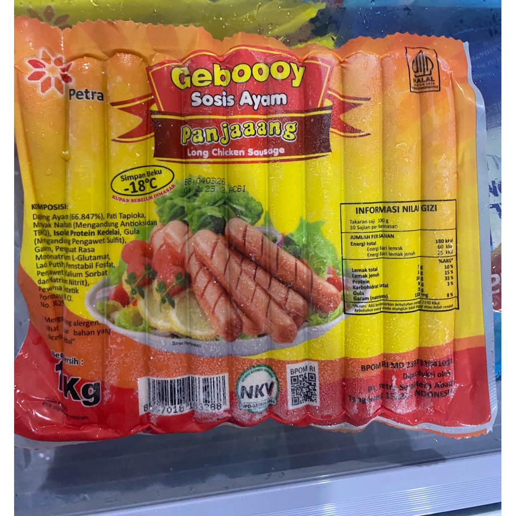 GEBOOY SOSIS AYAM PANJANG 1KG