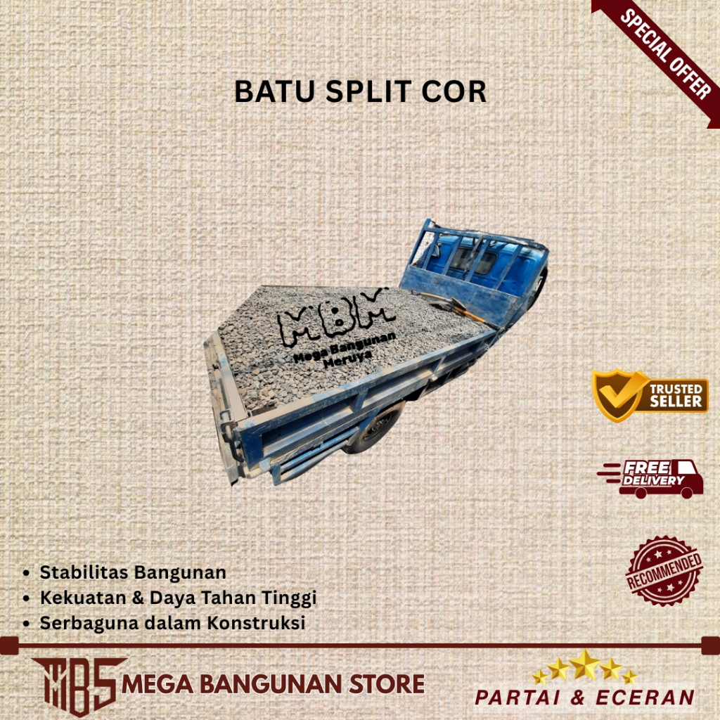 Batu Split 1 Karung / Batu Split Cor