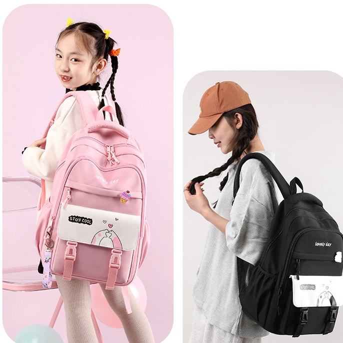 tas kuliah wanitaTas Sekolah Premium  Anti Air & Banyak Kantong Desain Lucu Karakter Panda