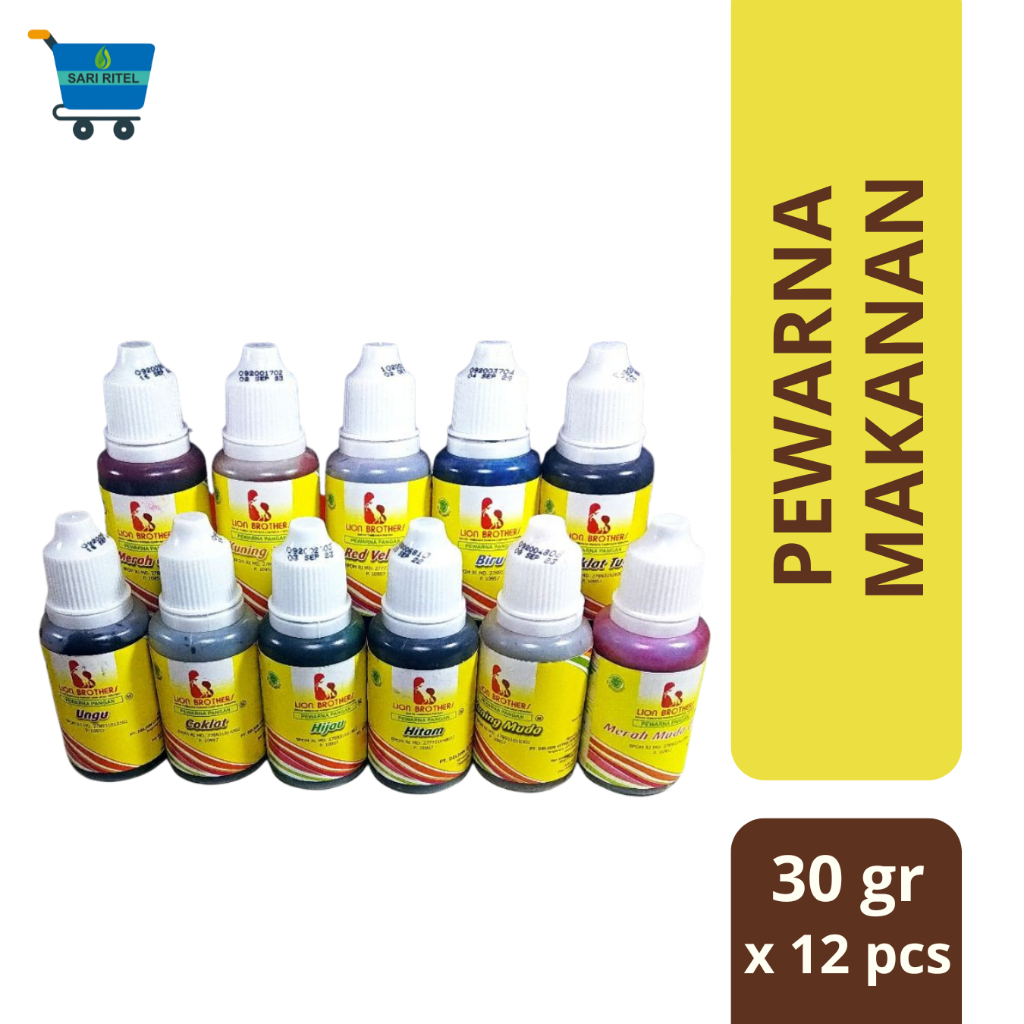 

LION BROTHERS Tetes Pewarna Makanan 30 ML Mix All Varian Warna