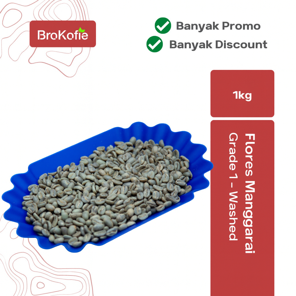 

Green Bean Kopi Arabika Flores Grade 1 Full Wash 1 Kg – Biji Kopi Mentah Bersih