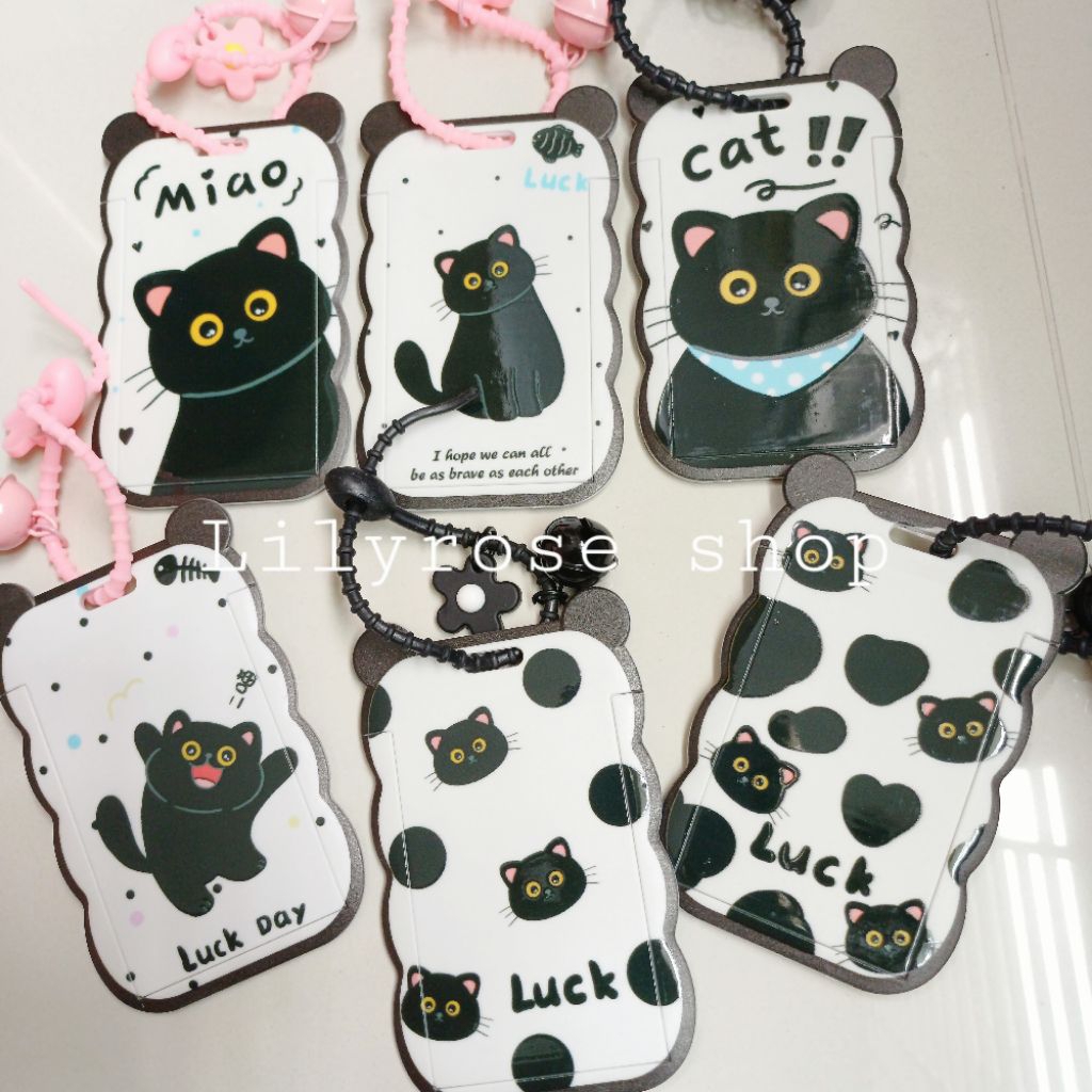 

id tag holder gantungan KUCING HITAM 0012