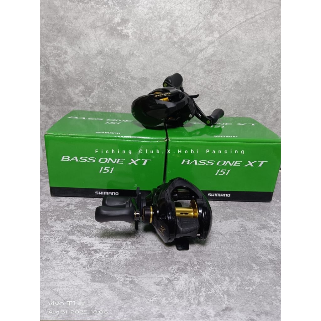 Reel BC Shimano Bass One XT 151, Reel Casting Babon, Putaran Ringan. Ril shimano BC BaitCasting Cast