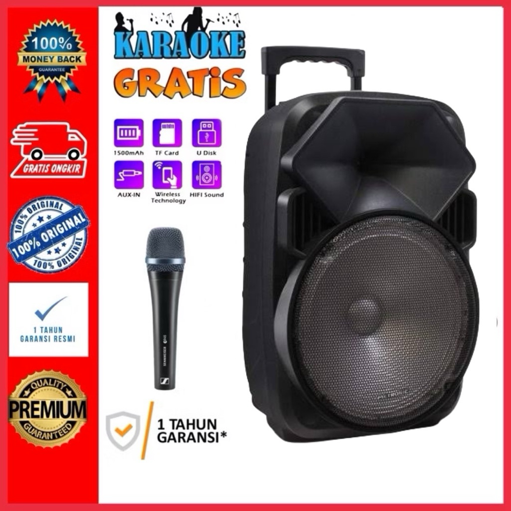 PALING MURAHH SPEAKER BLUETOOTH KARAOKE UKURAN BESAR FULL BASS SALON AKTIF SUBWOOFER