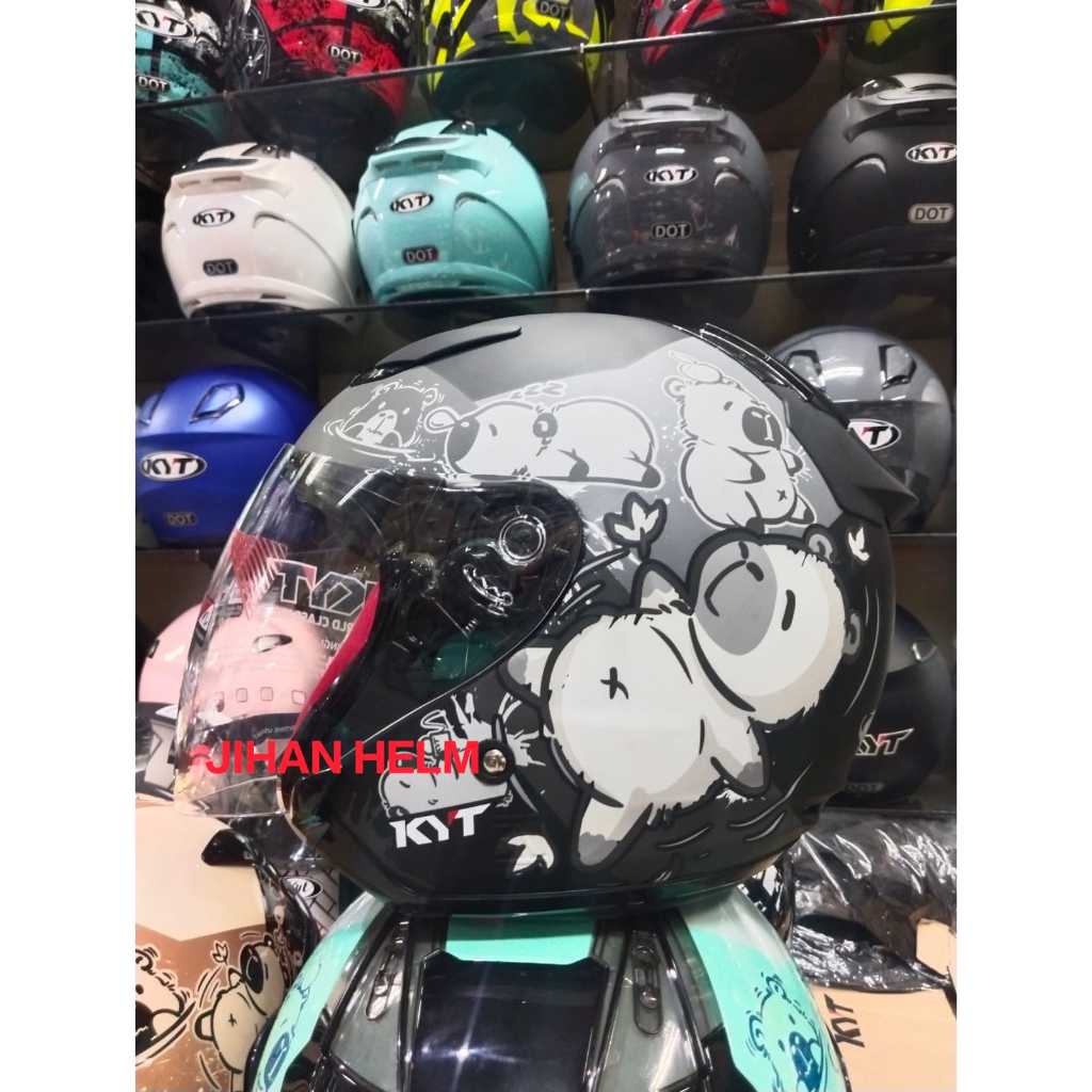 HELM / HELM KYT / KYT / DJ MARU / HELM KYT DJ MARU #19 BLACK DOFF TERMURAH