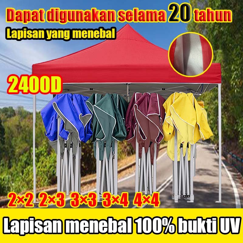 Ekstra Tebal 2400D  Terpal Tenda Atap Tenda Lipat Atap Tenda Jualan Tenda Lipat Kain Tenda 2x2/2x3/3