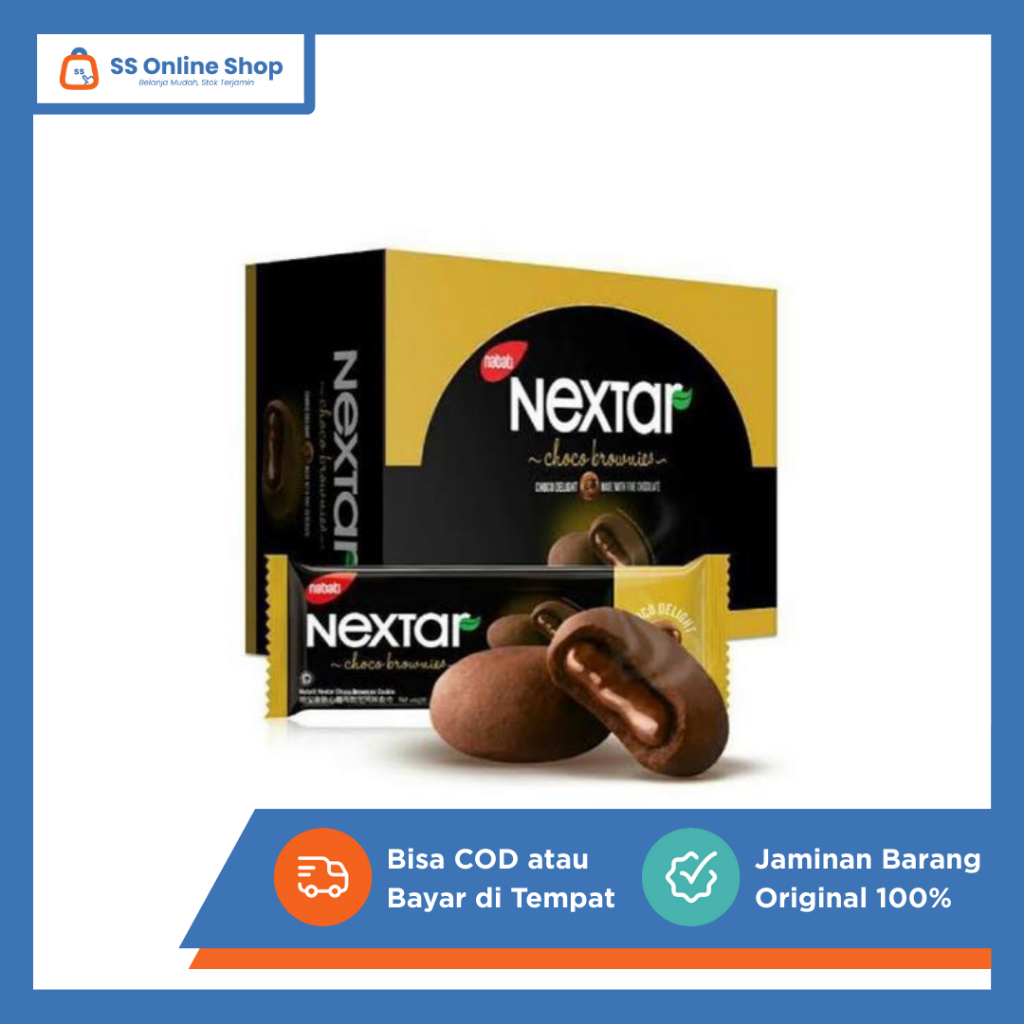 

Nextar Brownies Cokelat – 1 Karton Isi 8 Box | Kue Brownies Lembut Lezat Biskuit Cokelat Isi Krim Snack Manis Camilan Praktis Enak Favorit Keluarga Untuk Teman Minum Teh & Kopi