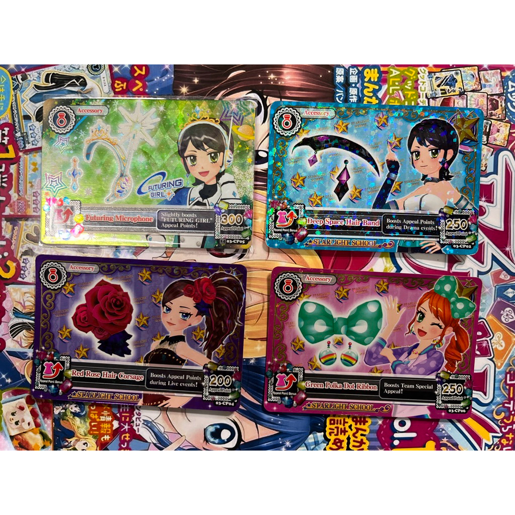 Kartu Aikatsu Campaign Card Deep Space Hair Band Futuring Microphone Shion Airi Michelle Accessories