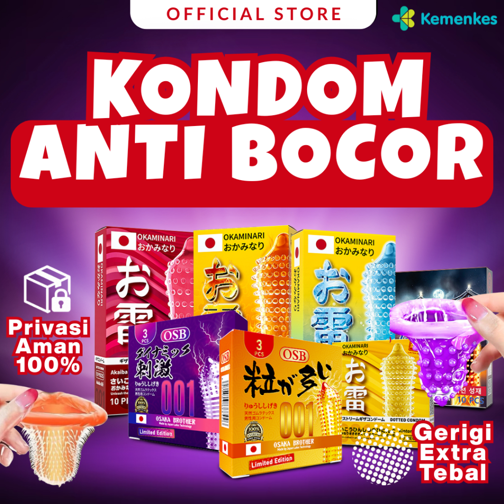Condom Dotted 001 - Kondom Bergerigi Tebal Premium 001 - Privasi Terjaga