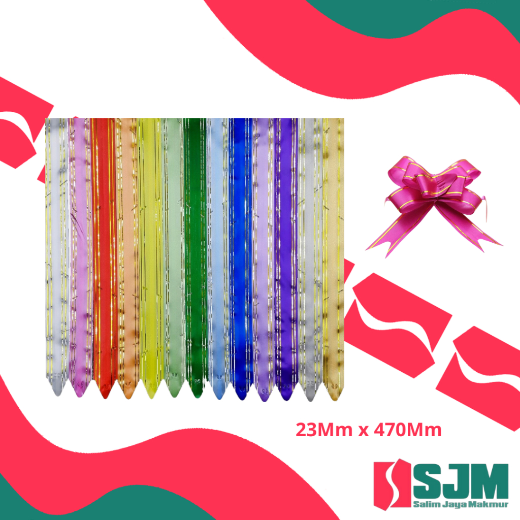 

10Pcs Pita Tarik 23Mm x 470Mm | Pita Dekorasi Kado & Kerajinan