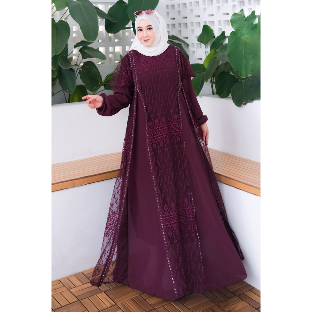 Gamis brokat mewah kondangan gamis terbaru dewasa gamis brokat elegant mewah