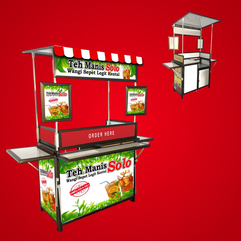 Booth Portable Alumunium / Gerobak Lipat / Meja lipat / Event Desk / Stand Jualan 2