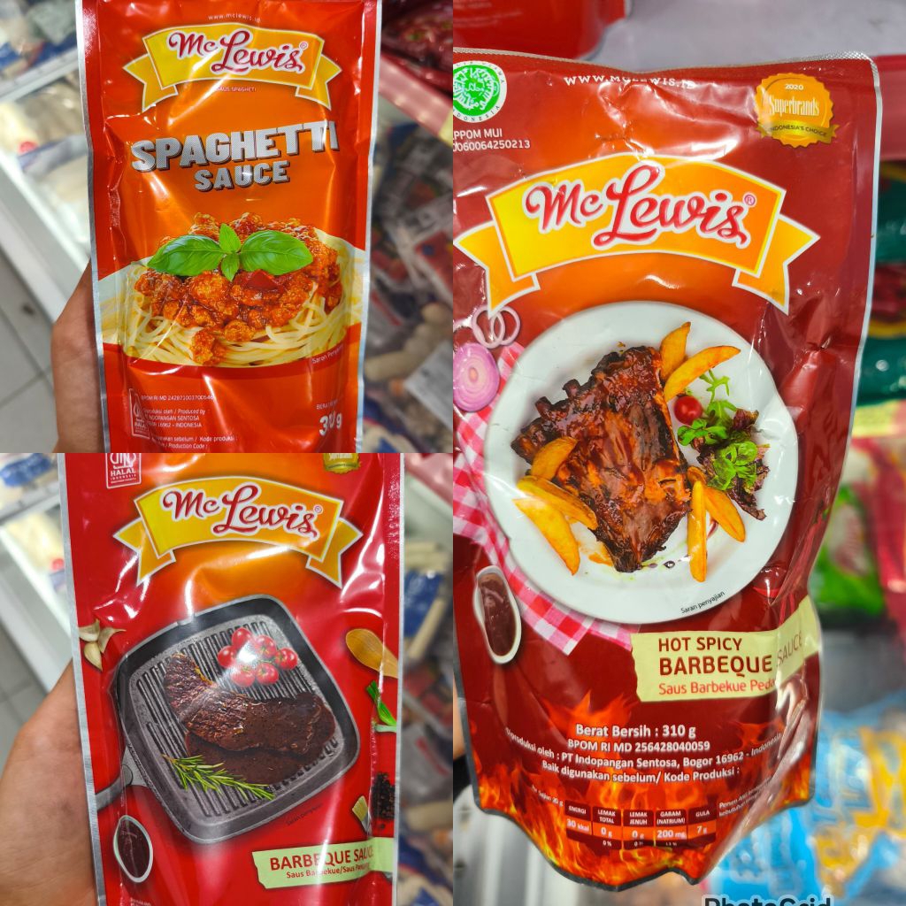 

MC Lewis Saus BBQ, BBY SPICY, spaghetti 310g, 1kg