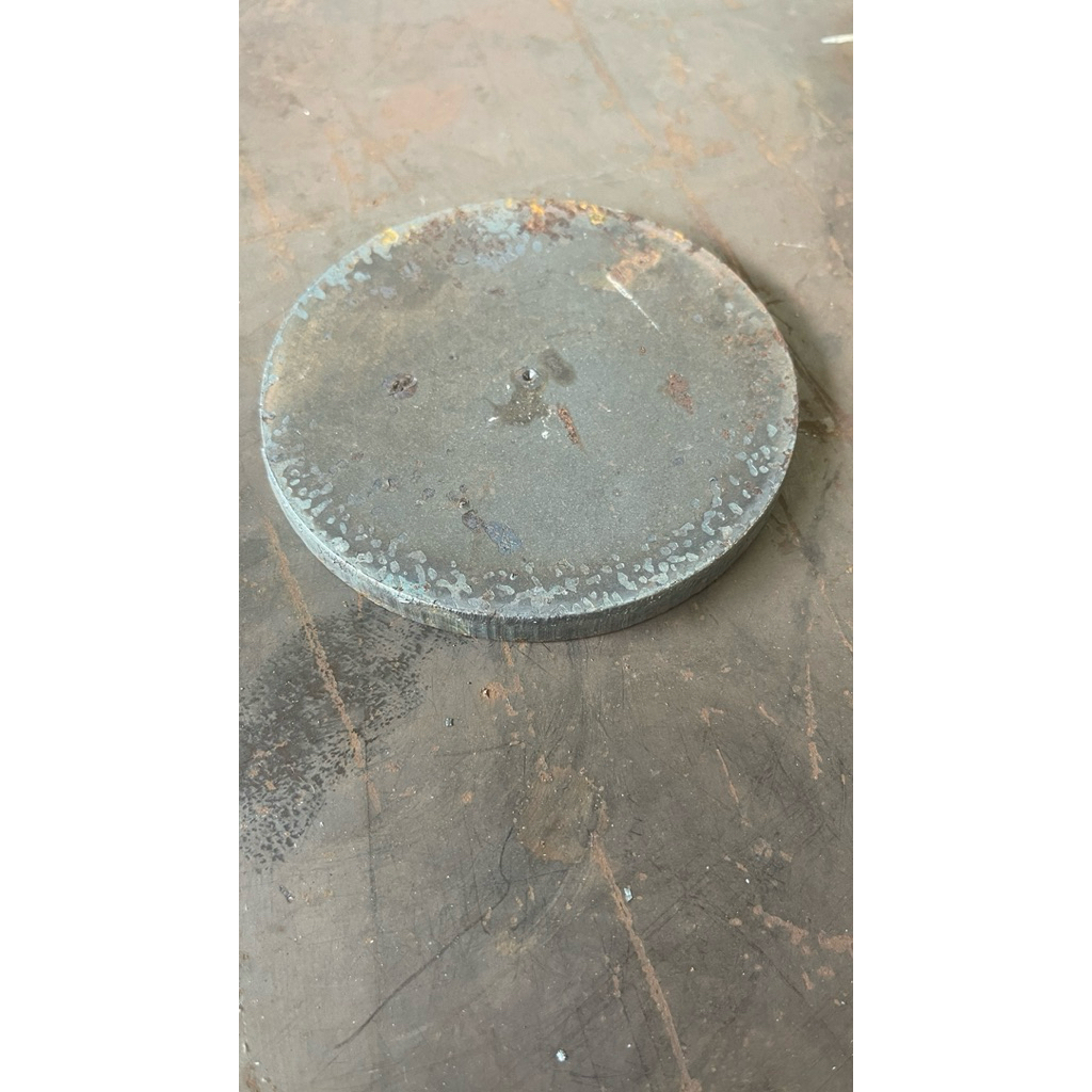 Besi plat bulat tebal 10mm diameter 70mm 1 pcs