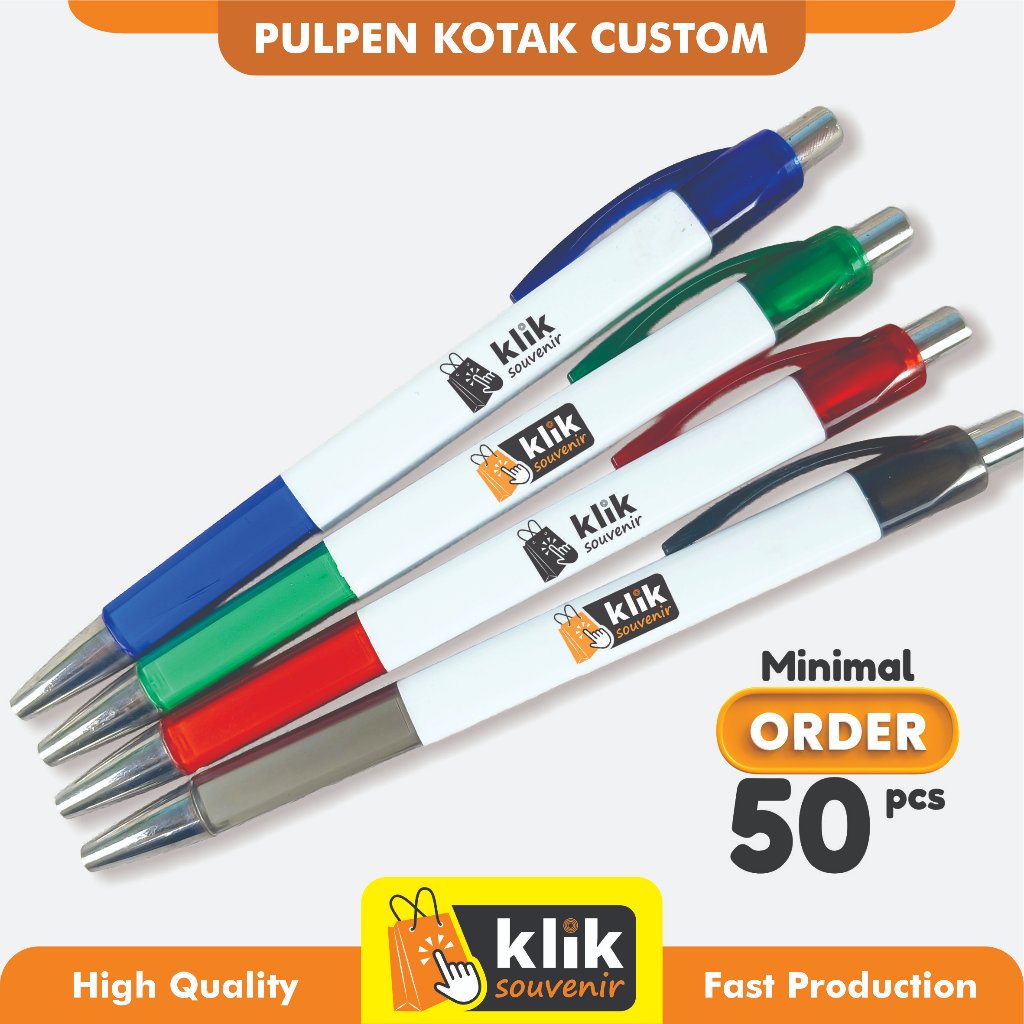 

Pulpen Kotak Custom Ballpoint Square Murah Nama & Logo | Souvenir Kantor Acara Seminar Pernikahan