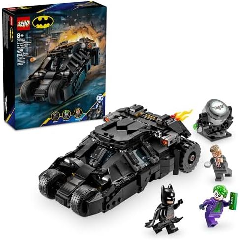 LEGO DC BatmanvsTwo-Face & The Joker Toy Building Set - Superhero Batmobile Toy from The Dark Knight