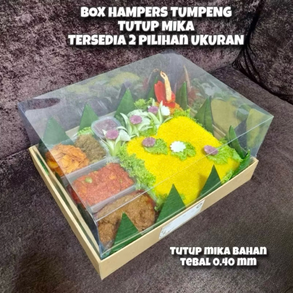 Dus Nasi Tumpeng Size Besar 2 Ukuran | Dus Hampers Tumpeng Tutup Mika | Box Catering Nasi Tumpeng Ju