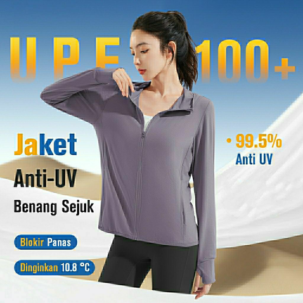 Jaket Hoodie Mesh UV Protection