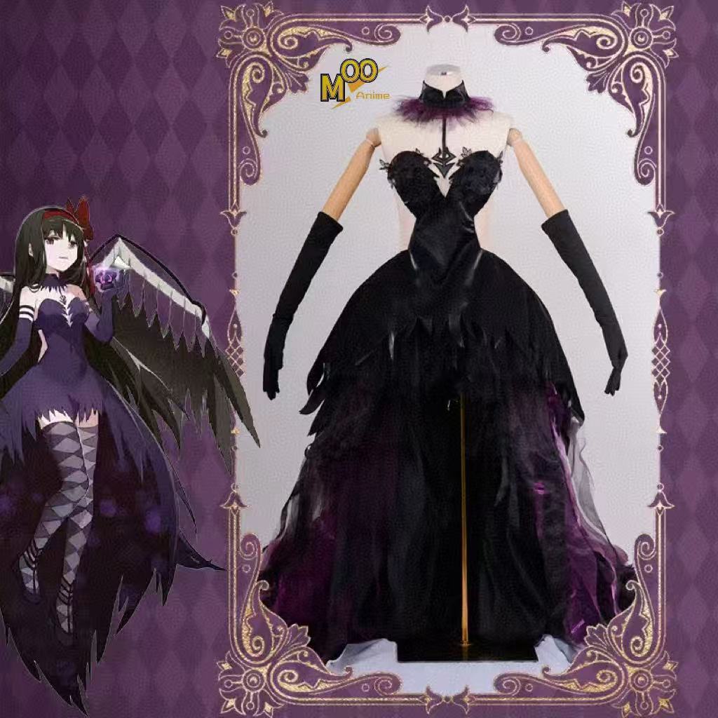 Puella Magi Madoka Magica cosplay costume Akemi Homura cosplay costume and wig Akemi Homura Demon Go