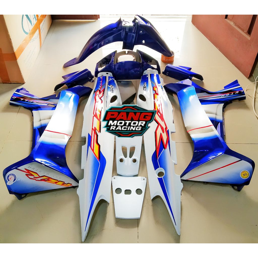 Body Set Fiz r Biru Putih 2003 Striping Timpa Clir Fulset Body Halus FIZ R 2003 Stiker Tanam
