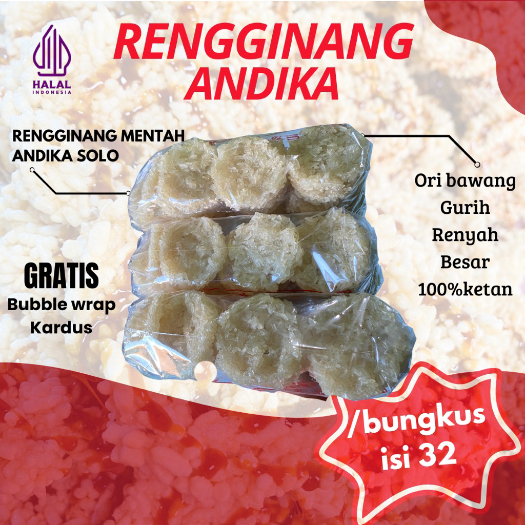 

Rengginang Mentah isi 32 Ketan Asli | Siap Goreng | Renyah Gurih Setelah Digoreng