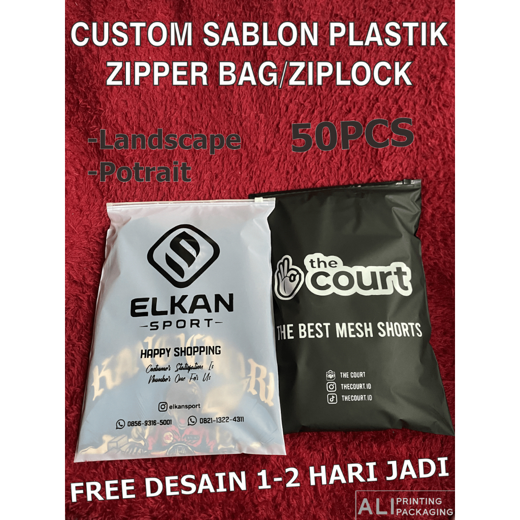 ZIPPER BAG - ZIPPER LOCK - ZIPPER POUCH MURAH - Custom Sablon Ziplock Sablon Plastik Pouch Travel Mu